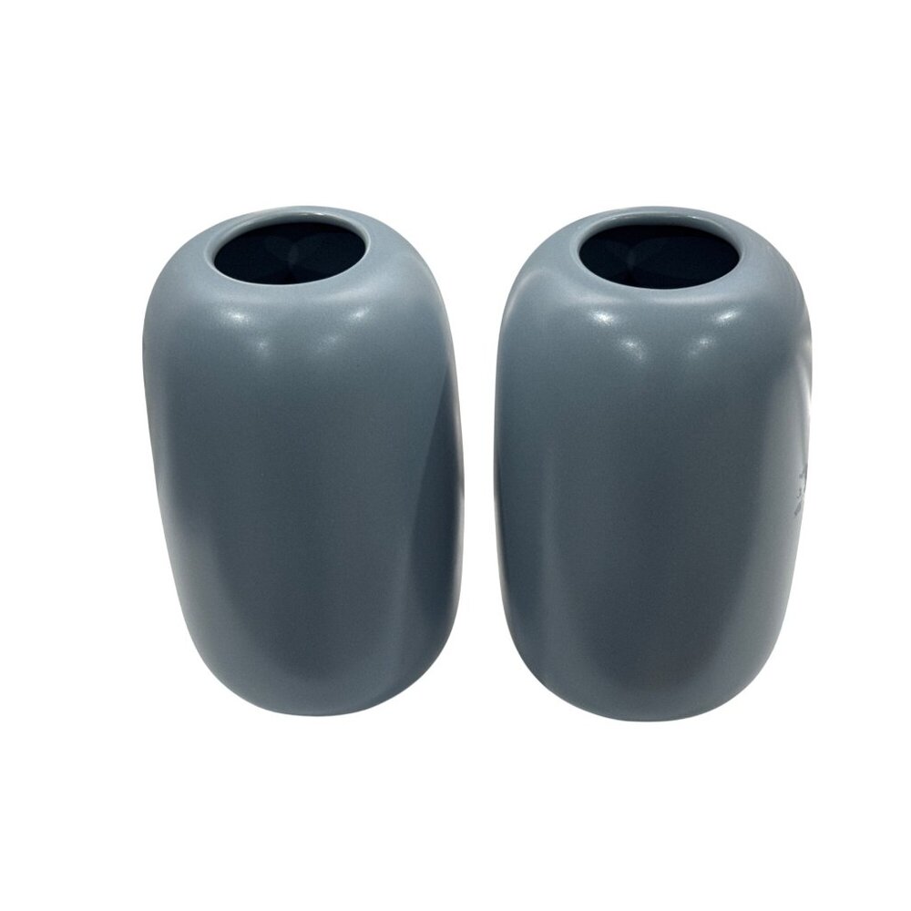 Room Essentials - Blue Ceramic Pill Decorative Modern Minimalist Vases Set of 2